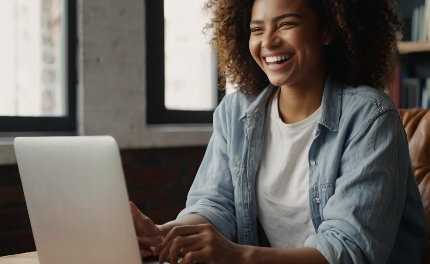 Professional learning on a laptop